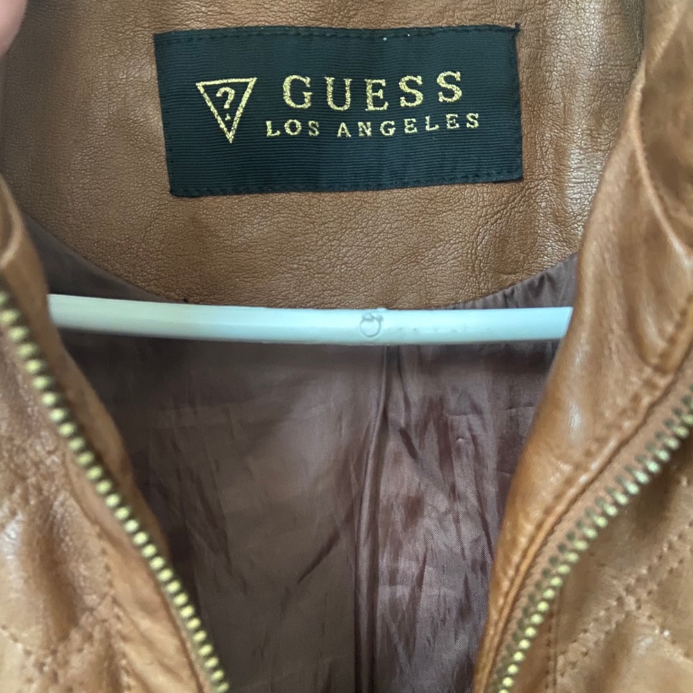Guess Brown Leather Jacket